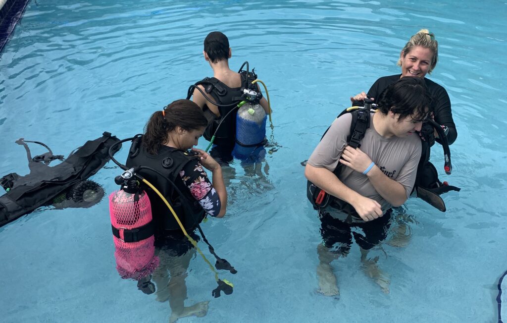 pool sessions are part of learning to dive